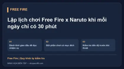 Lập lịch chơi Free Fire x Naruto khi mỗi ngày chỉ có 30 phút