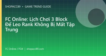 FC Online: Lịch Chơi 3 Block Để Leo Rank Không Bị Mất Tập Trung