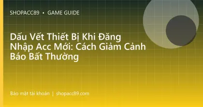 Dấu Vết Thiết Bị Khi Đăng Nhập Acc Mới: Cách Giảm Cảnh Báo Bất Thường