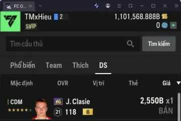 Fc Online Có Cầu Thủ +8 , Đúng MK + Pass C2 - phần thưởng 1