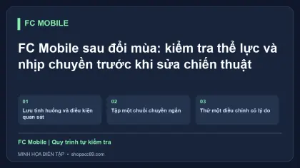 FC Mobile sau đổi mùa: kiểm tra thể lực và nhịp chuyền trước khi sửa chiến thuật